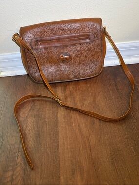 Vintage Dooney & Bourke All Weather Leather Brown Crossbody Shoulder Bag